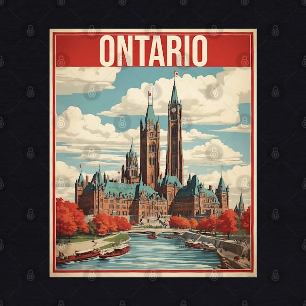 Ontario Canada Vintage Poster Tourism by TravelersGems